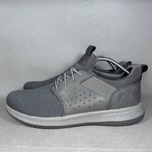 NEW Men's Size 14 Skechers Delson-Camben Knit High Comfort Sneaker 65474-Gray
